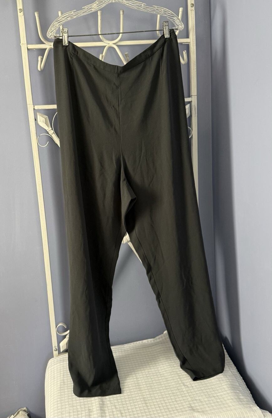 Eileen Fisher Women’s Black Silk Blend Solid Dress Pants Plus Size 20 W